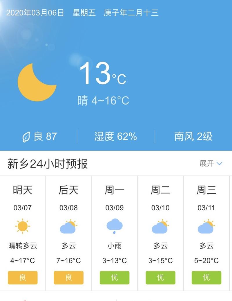 西平乐乡天气预报更新通知